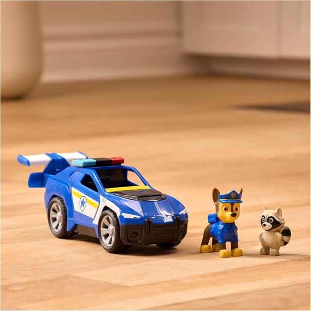 Detalle 2 de Paw Patrol Pat Patrouille – Véhicule figurine Chase Search & Rescue Mission (voiture enfant à propulser)