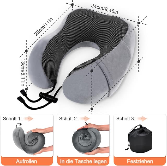 Thumbnail 1 de ARTREE Almohada de Viaje Ajustable 38% compacta