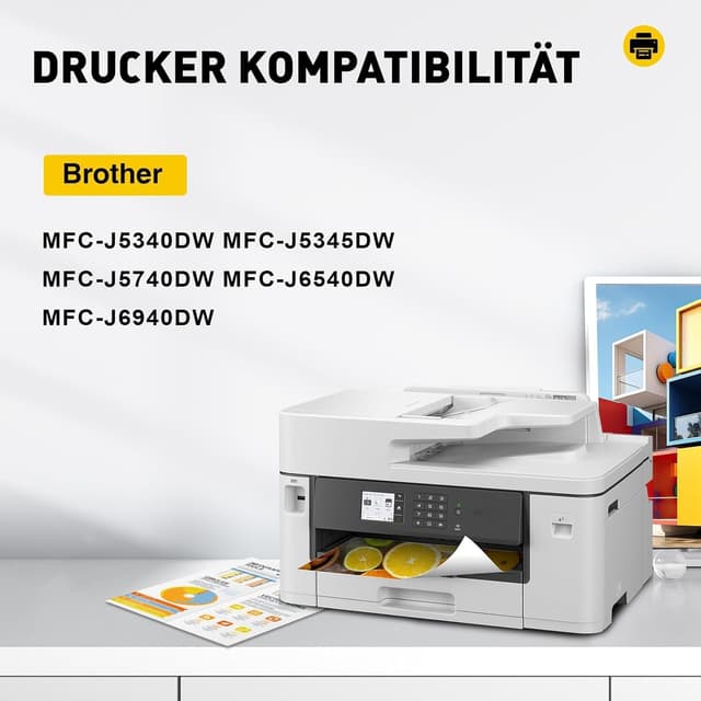 Detalle 2 de LC422XL Value Pack (8er) kompatible Tintenpatronen für Brother LC422XL – für MFC-J5340DW bis MFC-J6940DW