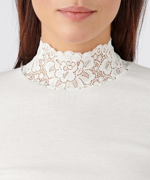 Detalle de T-shirt Thermolactyl à manches longues Damart Fine Côte (T-shirt femme) pour mi-saison