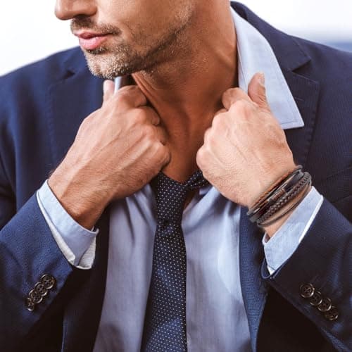 Thumbnail 6 de Aucuu Pulsera de Cuero Trenzado para Hombre