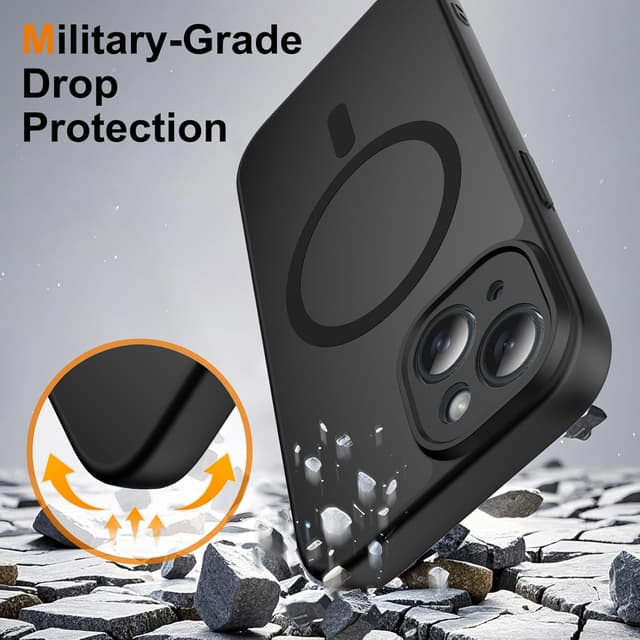 Detalle 2 de Ezanmull iPhone 15 case MagSafe, 2x screen protectors