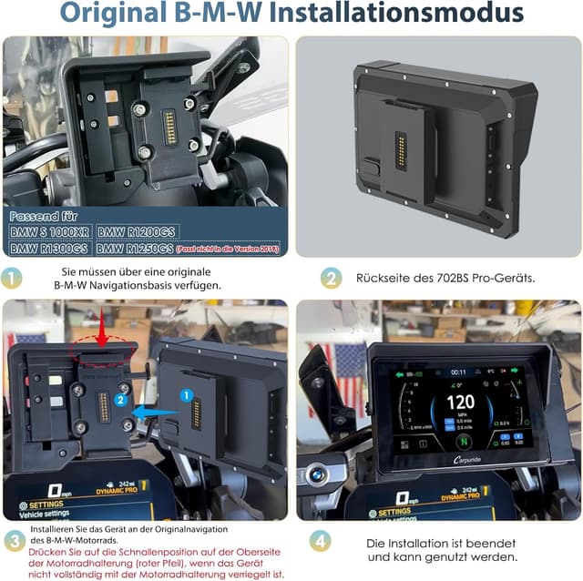 Thumbnail 6 de Carpuride W702BS Pro 7" Motorraddisplay