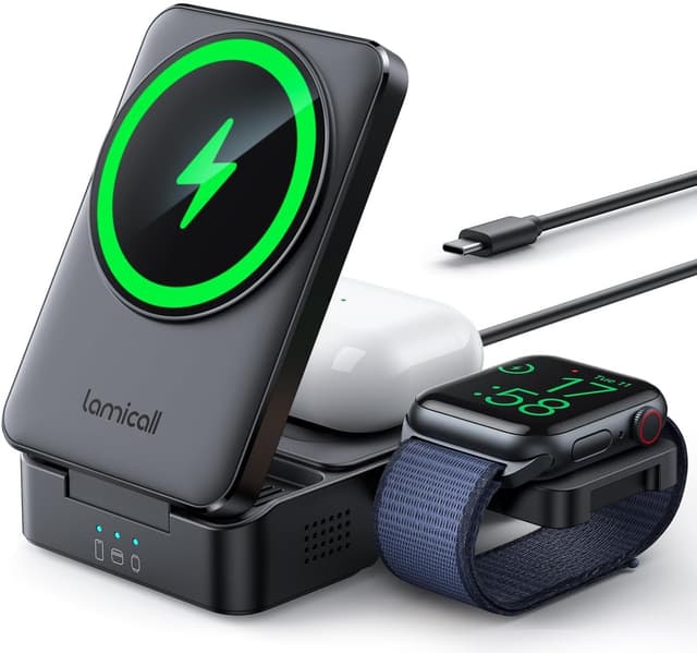 Detalle de Lamicall 3 in 1 Wireless Charger Stand