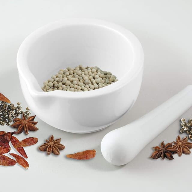 Thumbnail 4 de Fackelmann Mortero de Cerámica Blanco para Especias y Aliños 🥄