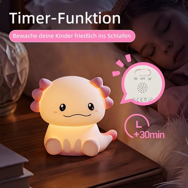 Detalle 1 de JVURICE Axolotl Nachtlicht 1200mAh