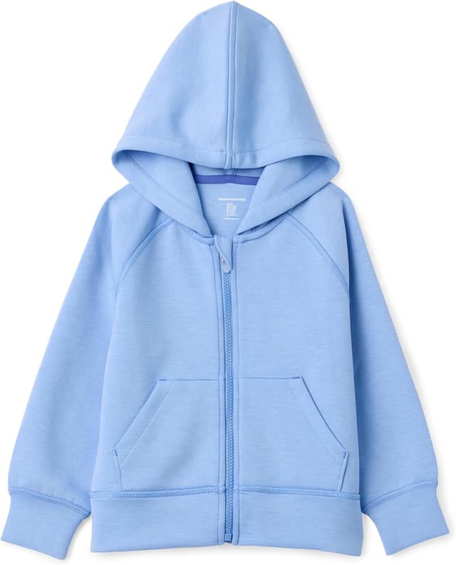 Detalle de Amazon Essentials Mädchen Hoodie mit atmungsaktivem Relaxed-Fit und durchgehendem Reißverschluss