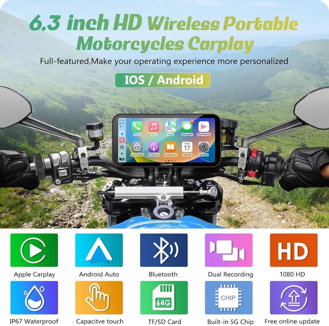 Thumbnail 1 de Carpuride W603D Motorcycle GPS