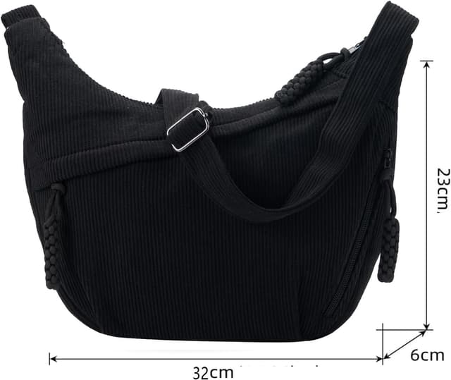 Thumbnail 2 de Jiliyote Umhängetasche Damen cord Schwarz