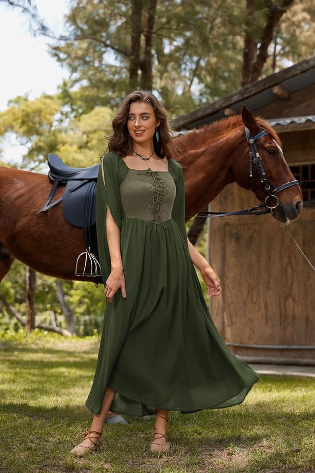 Thumbnail 1 de SCARLET DARKNESS Robe corset Renaissance vintage đ