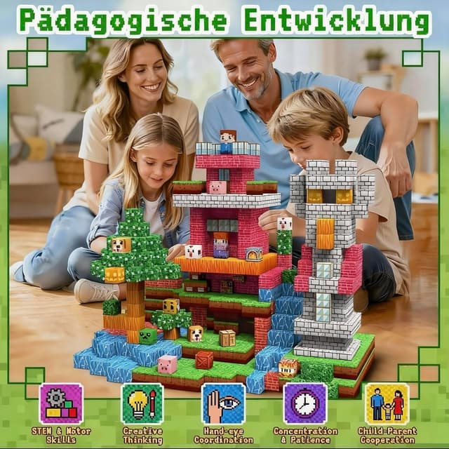 Thumbnail 5 de Subtail 216 Teile Magnetische Bausteine 🧩