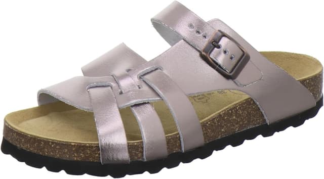 Detalle de Sandales en cuir pour femme à boucle réglable (AFS-SchuheAFS-Schuhe) : confort et maintien au quotidien