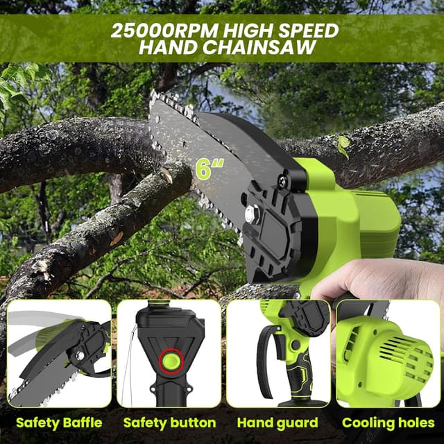 Thumbnail 6 de Cordless Pole Hedge Trimmer & Chainsaw Set 550W