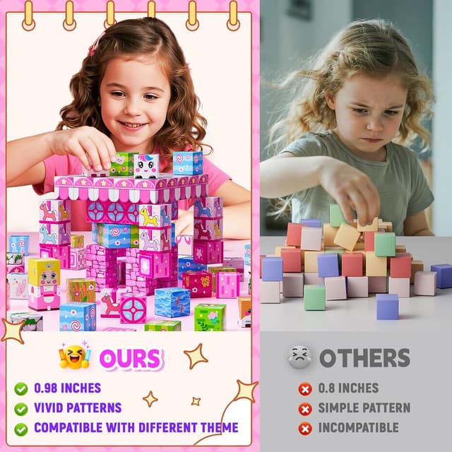 Detalle 2 de Magnetic Building Blocks 84PCS for kids