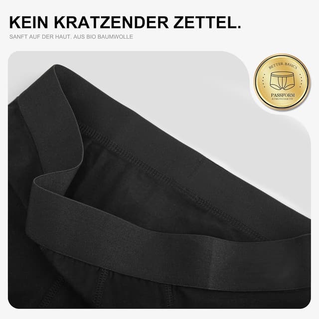 Thumbnail 4 de FALARY Herren Boxershorts im 12er/6er Pack aus Bio-Baumwolle (etikettenfrei, atmungsaktiv) – Größen S bis 3XL