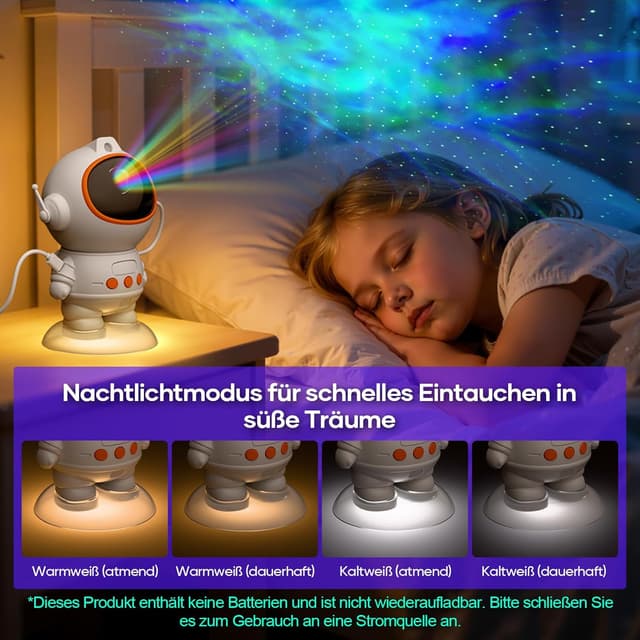 Detalle 1 de Fokky Sternenhimmel Astronaut Projektor 9 Modi đź“˝