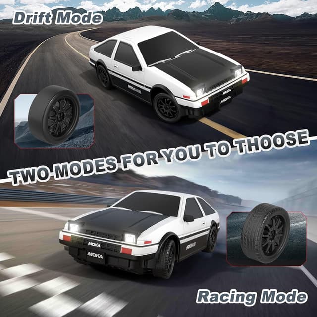 Detalle de RC Drift Car 1:24 Mini 4WD 2.4GHz – 25KM/H drift racing remote control with LED lights