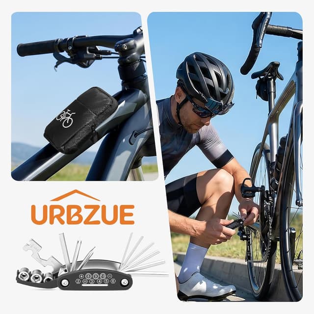 Thumbnail 6 de Fahrrad Reparaturset 16-in-1 Kompakt aus Stahl Schwarz