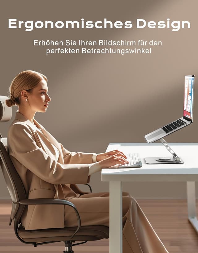 Detalle de Glangeh Laptop Ständer 16 Zoll höhenverstellbar