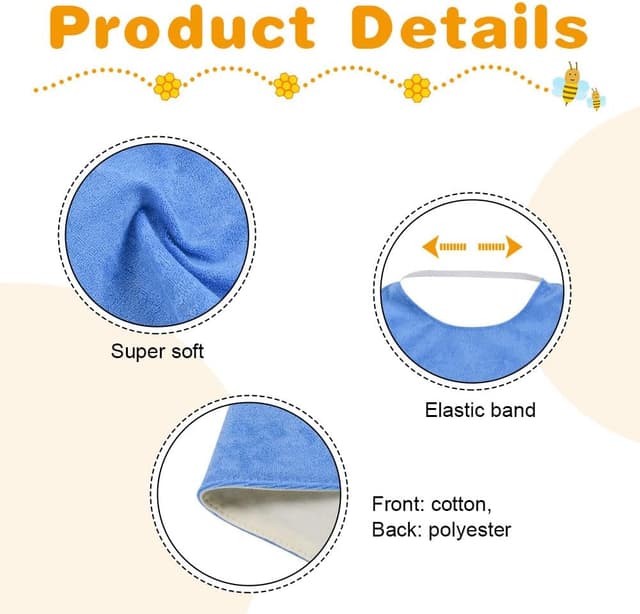 Thumbnail 2 de Vicloon Baby Lätzchen Frottee wasserdicht 5er Set