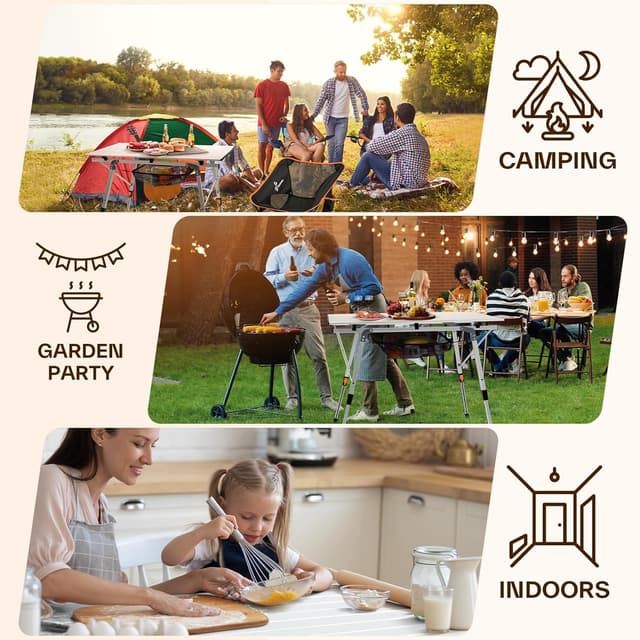 Thumbnail 6 de Sportneer Tavolo da campeggio pieghevole 90×52 cm