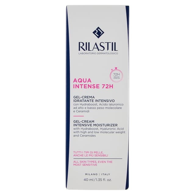 Detalle de Rilastil Aqua Intense 72H Gel-Creme mit Hyaluronsäure & Ceramiden, 40 ml