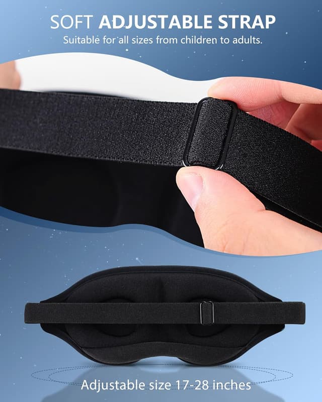 Thumbnail 4 de Eye Mask 2 Pack 3D Sleep Mask Black