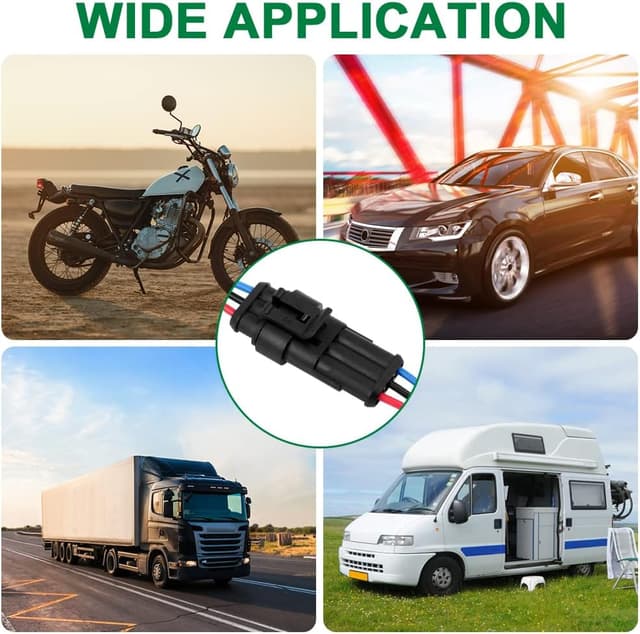 Thumbnail 6 de URAQT 3-polig Kabel-Steckverbinder-Set (5 Sätze) für 16 AWG Marine, wasserdicht – inkl. 20 Lötverbinder