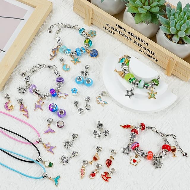 Detalle 1 de AUAUY kit braccialetti 66 pezzi rosso