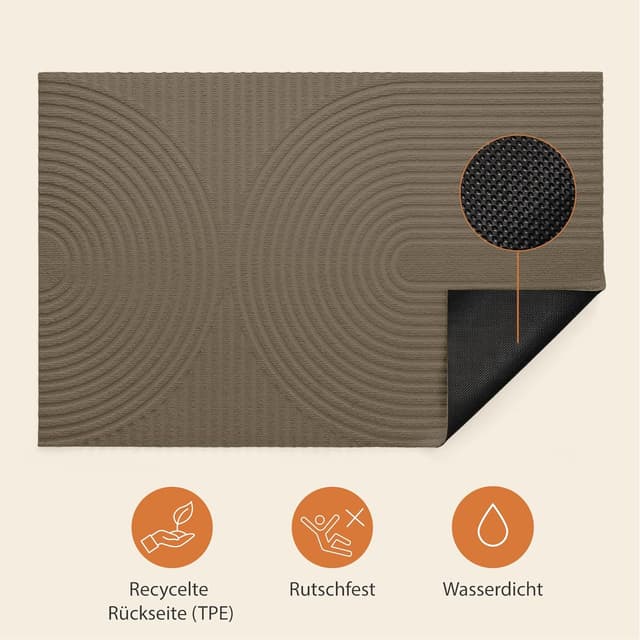 Thumbnail 4 de Zenacasa Fußmatte 70x120 cm Braun