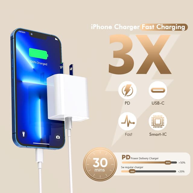 Detalle 2 de Apple 10FT Fast iPhone Charger 2-Pack
