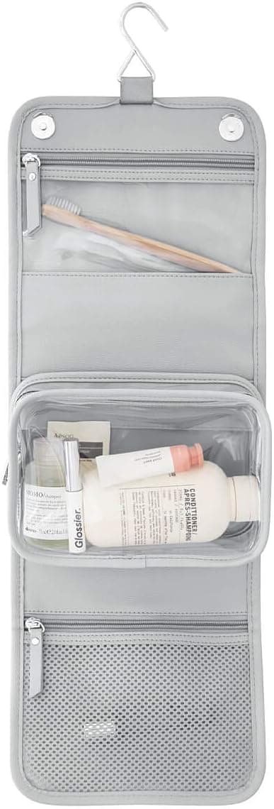 Thumbnail 6 de Stackers Fluted Black Small Hanging Washbag with hook and zipped compartments