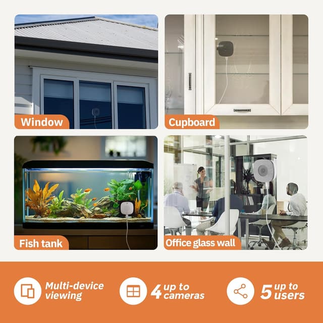 Detalle de Girafit 3MP 2K Window Camera with ChroMax Color Night Vision, Dual-Band WiFi Indoor Security