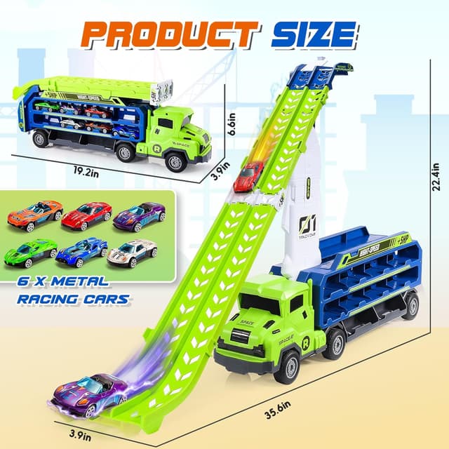 Thumbnail 2 de EUTOYZ 46-inch race track toy cars for ages 3–6