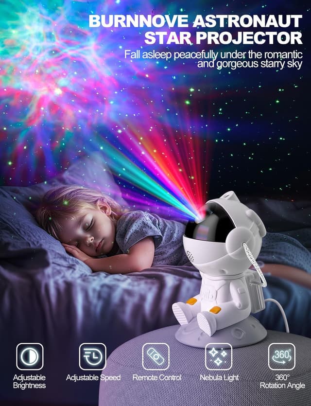 Thumbnail 3 de TOCVEOE Proiettore Stelle Astronauta con 8 modalità 🌌