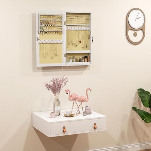 Thumbnail 8 de HOMCOM Espejo Joyero de Pared 2 en 1