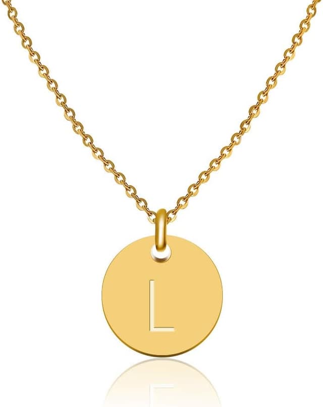 Detalle de Collier Good.Designs or avec medaillon gravé