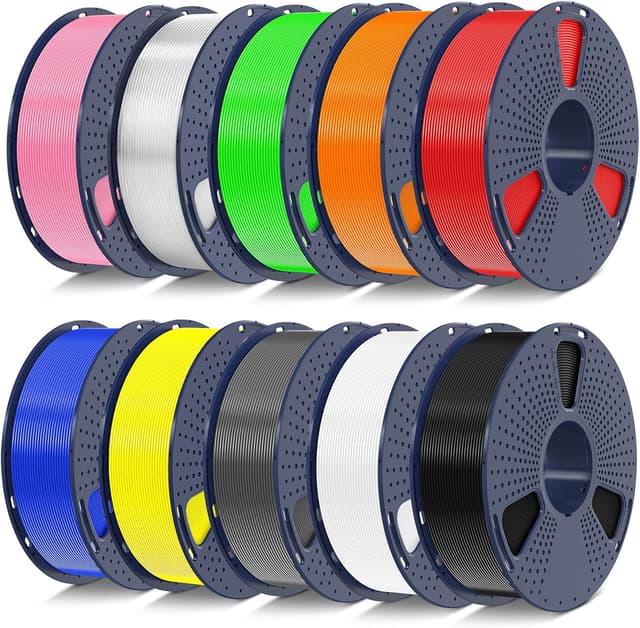 Detalle de SUNLU 10KG PETG Filament 1.75mm Multicolour Bundle (10 pack, 10 colours)