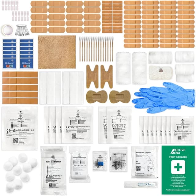 Imagen de 180 Piece First Aid Kit Refill with Eyewash and Blanket 🩹 en OfertitasTOP