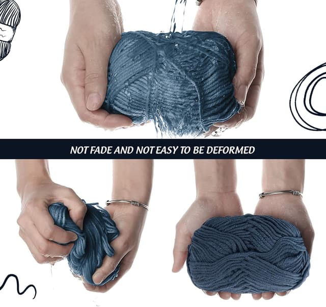 Thumbnail 6 de ilauke Lot de 12 pelotes Laine Très Doux 5-ply