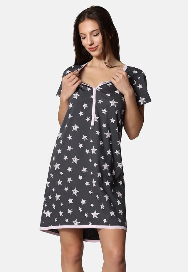 Thumbnail 4 de Be Mammy Camicia da Notte Premaman BE20-175