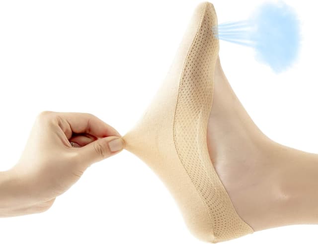 Detalle de JARSEEN 4 paia di calzini fantasmini donna invisibili traspiranti, antiscivolo e con fondo in cotone