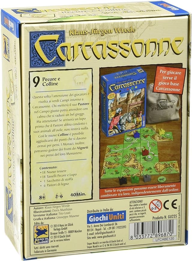Thumbnail 1 de Giochi Uniti Carcassonne Pecore e Colline 9 🧩