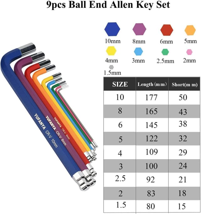 Thumbnail 2 de 18PCS Allen Key Set 1.5–10mm