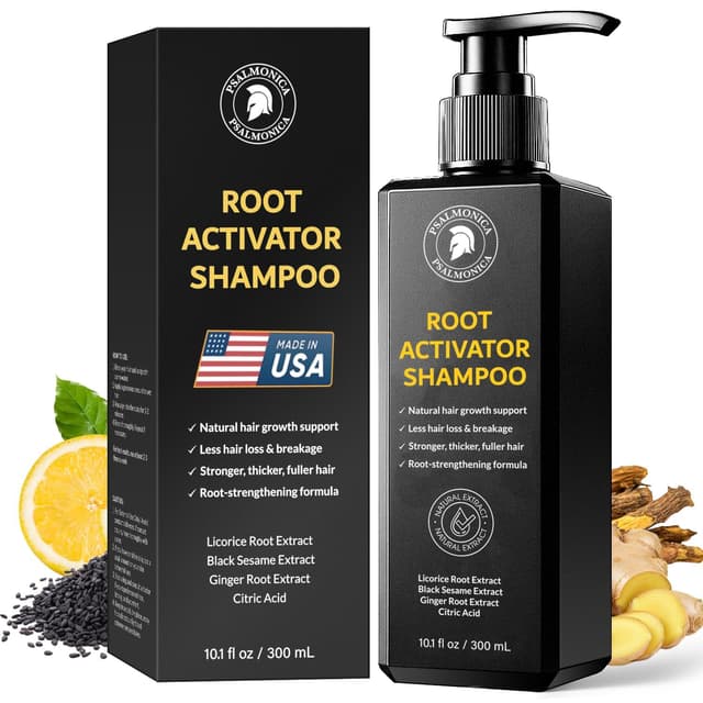Detalle de Root Activator Shampoo for Men (Made in USA) — Herbal Hair Growth Shampoo for Thinning Hair