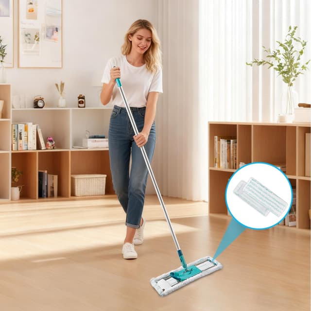 Thumbnail 6 de ACOMTUO lot de 3 serpillières microfibres pour balai à franges Leifheit Profi XL