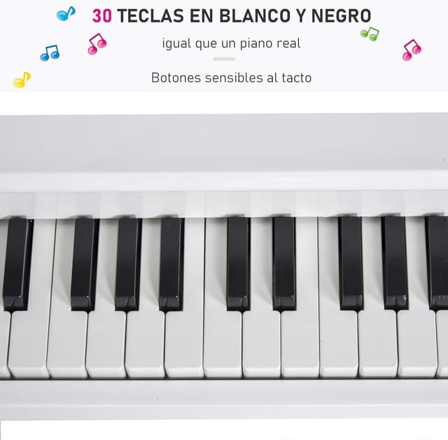 Thumbnail 5 de HOMCOM Piano de Cola Infantil 30 Teclas