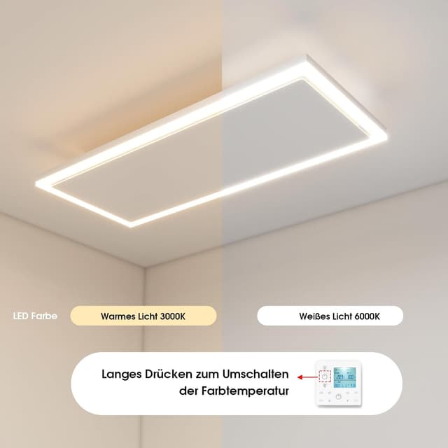 Detalle de Riscaldamento a infrarossi da soffitto con LED e termostato, 1.190 Watt