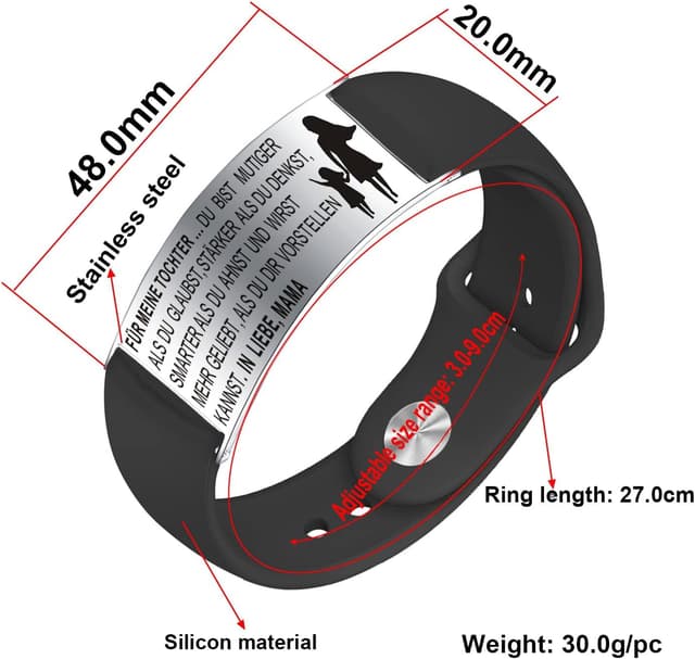 Detalle 1 de YOTHIWAD Armband 27 cm mit Gravur