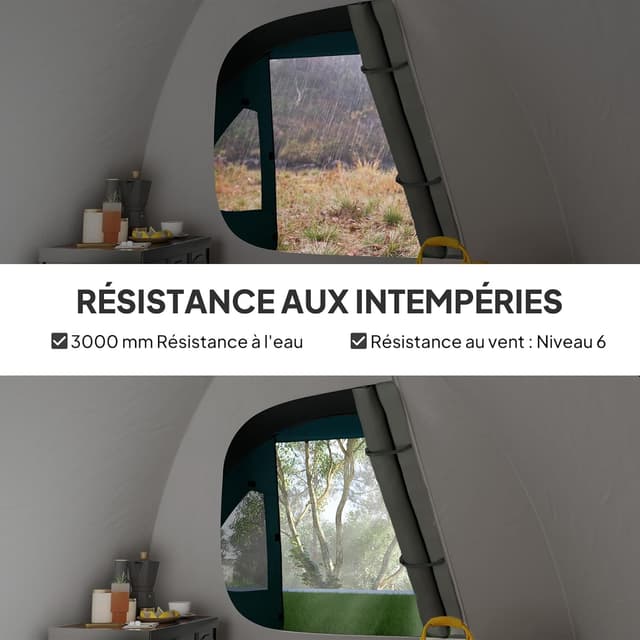 Detalle de Outsunny Tente de camping 2-4 places, 3000 mm